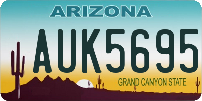 AZ license plate AUK5695