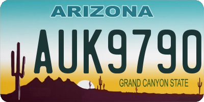 AZ license plate AUK9790