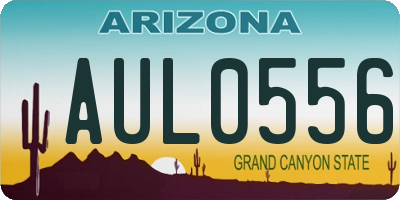 AZ license plate AUL0556