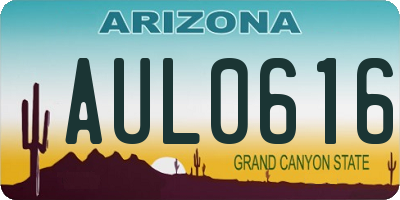 AZ license plate AUL0616
