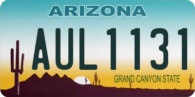 AZ license plate AUL1131