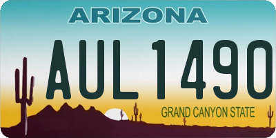 AZ license plate AUL1490