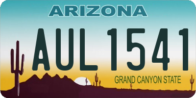 AZ license plate AUL1541
