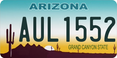 AZ license plate AUL1552