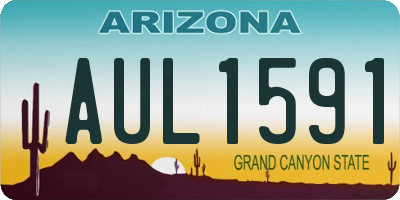AZ license plate AUL1591