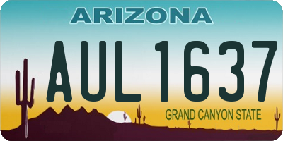 AZ license plate AUL1637