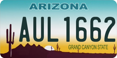 AZ license plate AUL1662