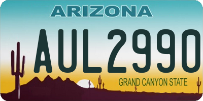 AZ license plate AUL2990
