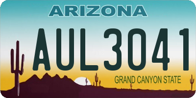 AZ license plate AUL3041