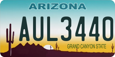 AZ license plate AUL3440