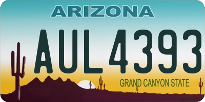 AZ license plate AUL4393
