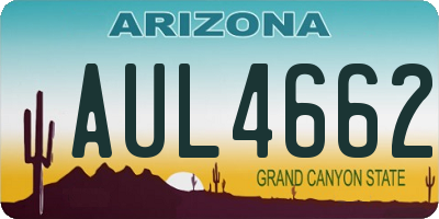 AZ license plate AUL4662