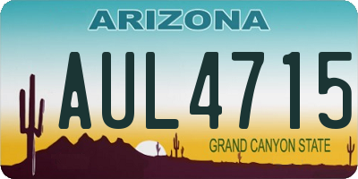AZ license plate AUL4715
