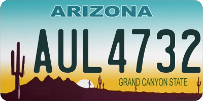 AZ license plate AUL4732