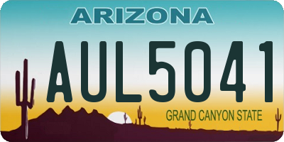 AZ license plate AUL5041