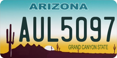 AZ license plate AUL5097