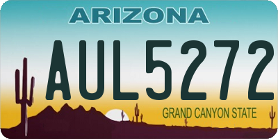 AZ license plate AUL5272