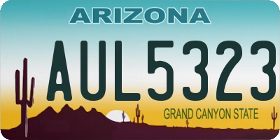 AZ license plate AUL5323