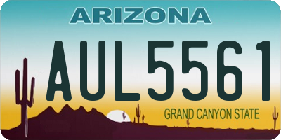 AZ license plate AUL5561