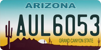 AZ license plate AUL6053