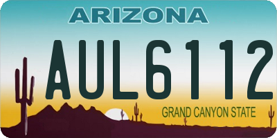 AZ license plate AUL6112