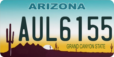 AZ license plate AUL6155