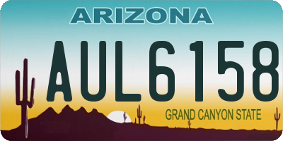 AZ license plate AUL6158