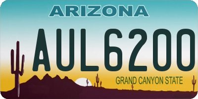 AZ license plate AUL6200
