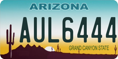 AZ license plate AUL6444