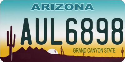AZ license plate AUL6898