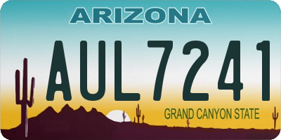 AZ license plate AUL7241