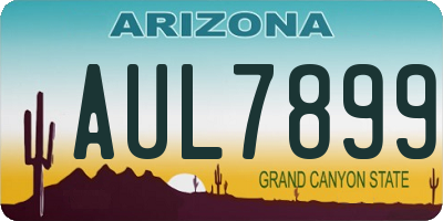 AZ license plate AUL7899
