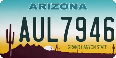 AZ license plate AUL7946