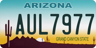 AZ license plate AUL7977