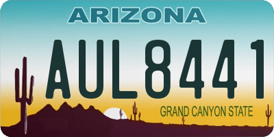 AZ license plate AUL8441