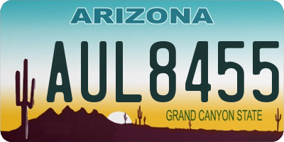 AZ license plate AUL8455