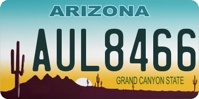 AZ license plate AUL8466
