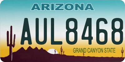 AZ license plate AUL8468
