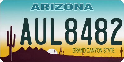 AZ license plate AUL8482