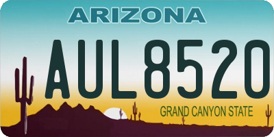 AZ license plate AUL8520