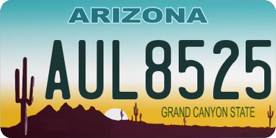 AZ license plate AUL8525