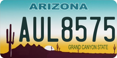 AZ license plate AUL8575
