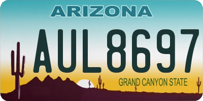 AZ license plate AUL8697