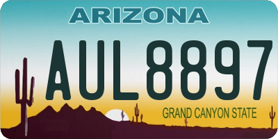 AZ license plate AUL8897