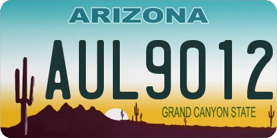 AZ license plate AUL9012