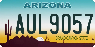AZ license plate AUL9057