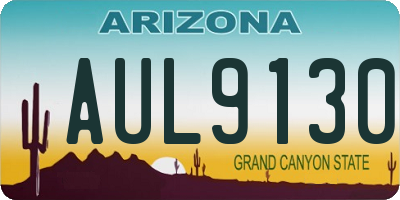 AZ license plate AUL9130