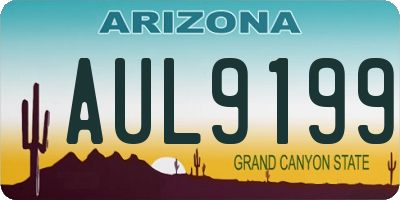 AZ license plate AUL9199
