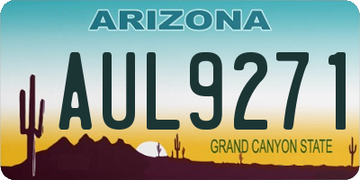 AZ license plate AUL9271