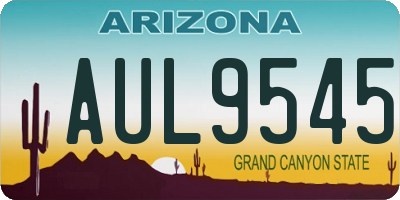 AZ license plate AUL9545